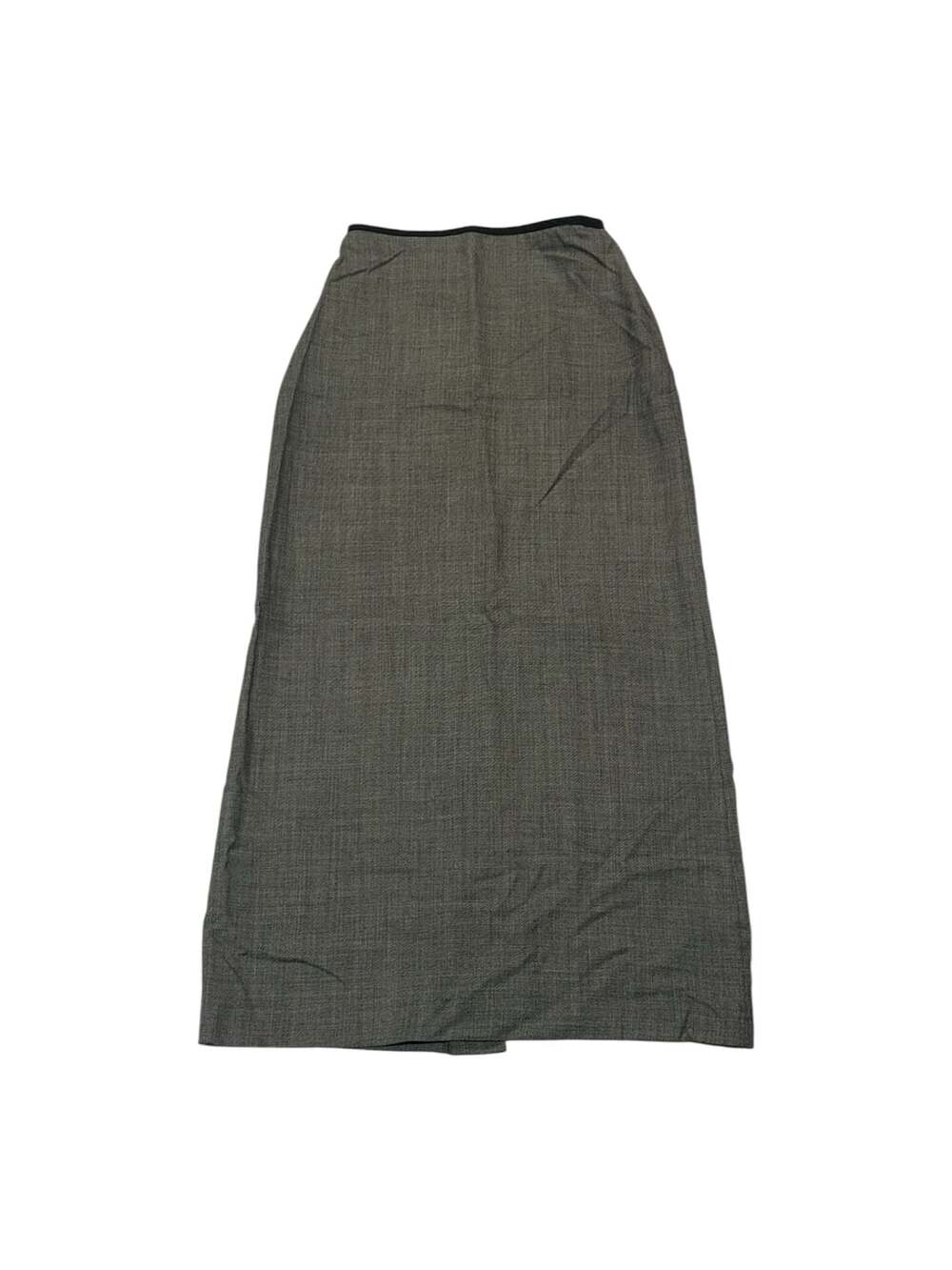 J.CREW Vintage Gray 100% Wool Maxi Column Skirt with Back Slit Size T10